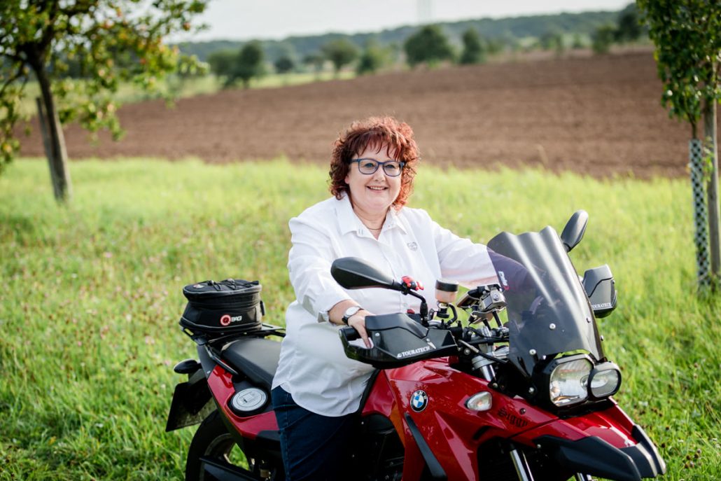 Motorradshooting, Bikershooting, Portrait mit Motorrad, Fotograf Schweinfurt