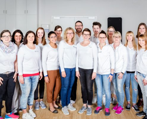 Businessportrait Gruppenbild, die therapeuten Grafenrheinfeld, Fotoimpressionen Praxiseröffnung 2017, Businessfotos maizucker, Daggi Binder